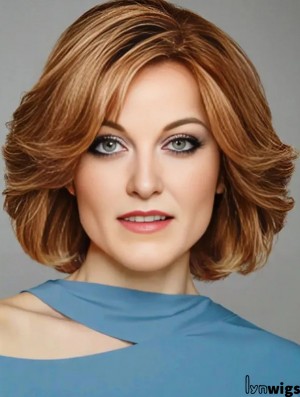 Auburn 100% Hand-tied Remy Human Hair 12 inch Bob Wigs