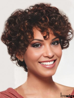 10 inch Auburn Monofilament Wigs For Black Women