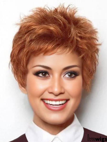 Boycuts Auburn Straight 4 inch Cropped Synthetic Wigs