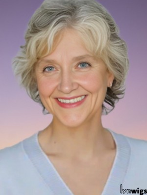 Synthetic Grey Styled Wigs With Capless Grey Cut Short Length